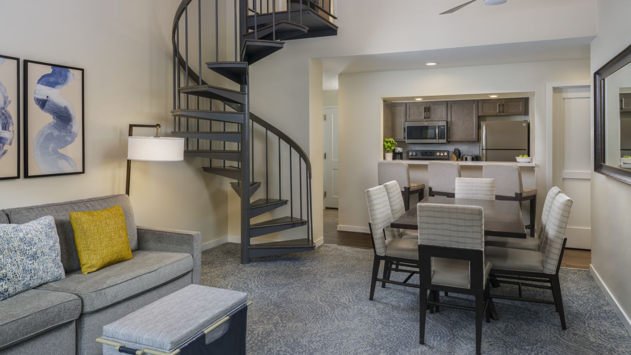 1 and 2-Bedroom Loft/Living Room and Dining Room